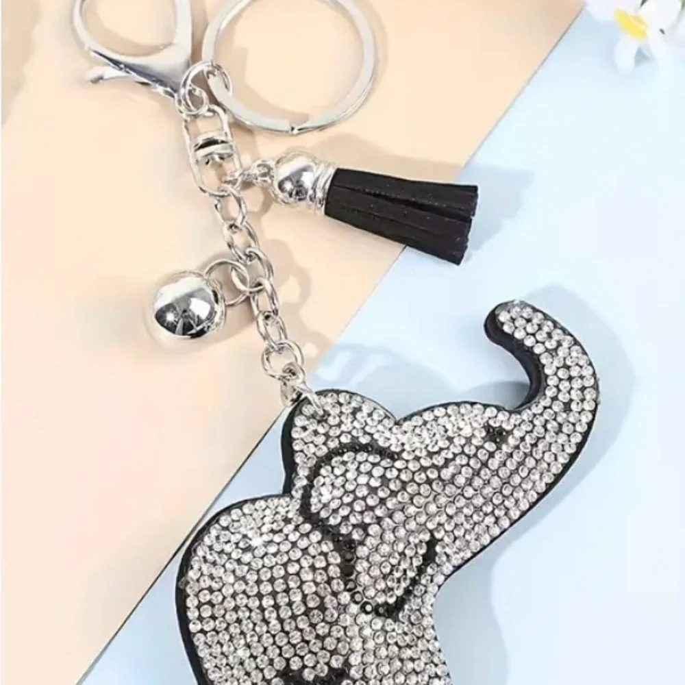 Crystal Baby Good Luck Elephant Keychain